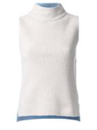 Guild Prime Sleeveless Mock Neck Top, Women's, Size: 36, White, Acrylic/nylon