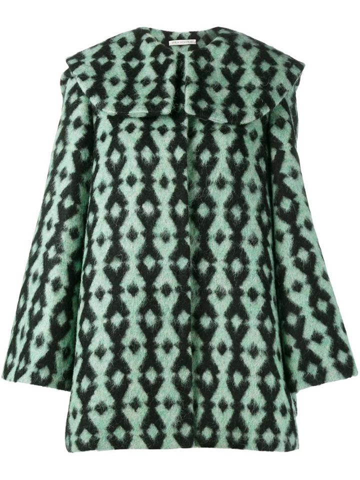 Emilia Wickstead Short Hooded Coat, Women's, Size: 8, Green, Silk/acrylic/virgin Wool