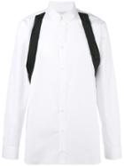Givenchy Harness Detail Shirt, Men's, Size: 43, White, Cotton/acrylic/polypropylene