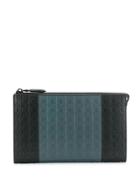 Salvatore Ferragamo Gancini Colour-block Clutch - Black