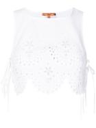 Ermanno Scervino Cut-out Detail Cropped Top - White