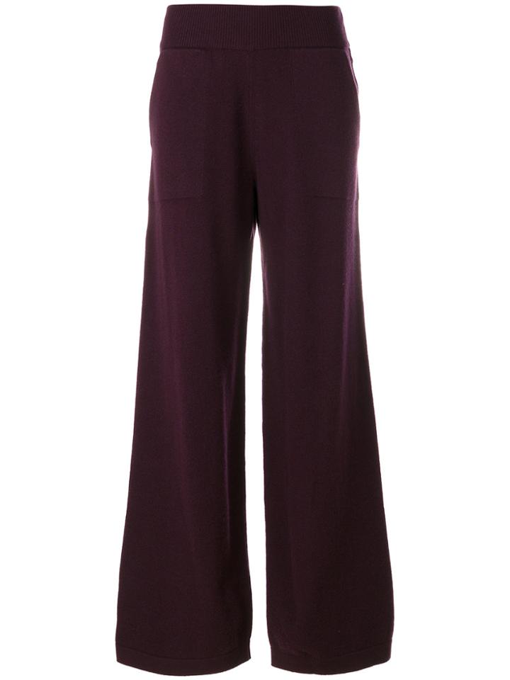 Barrie Wide Leg Knitted Trousers - Pink & Purple