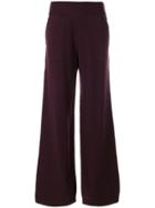 Barrie Wide Leg Knitted Trousers - Pink & Purple