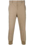 Neil Barrett Cropped Tapered Trousers - Nude & Neutrals