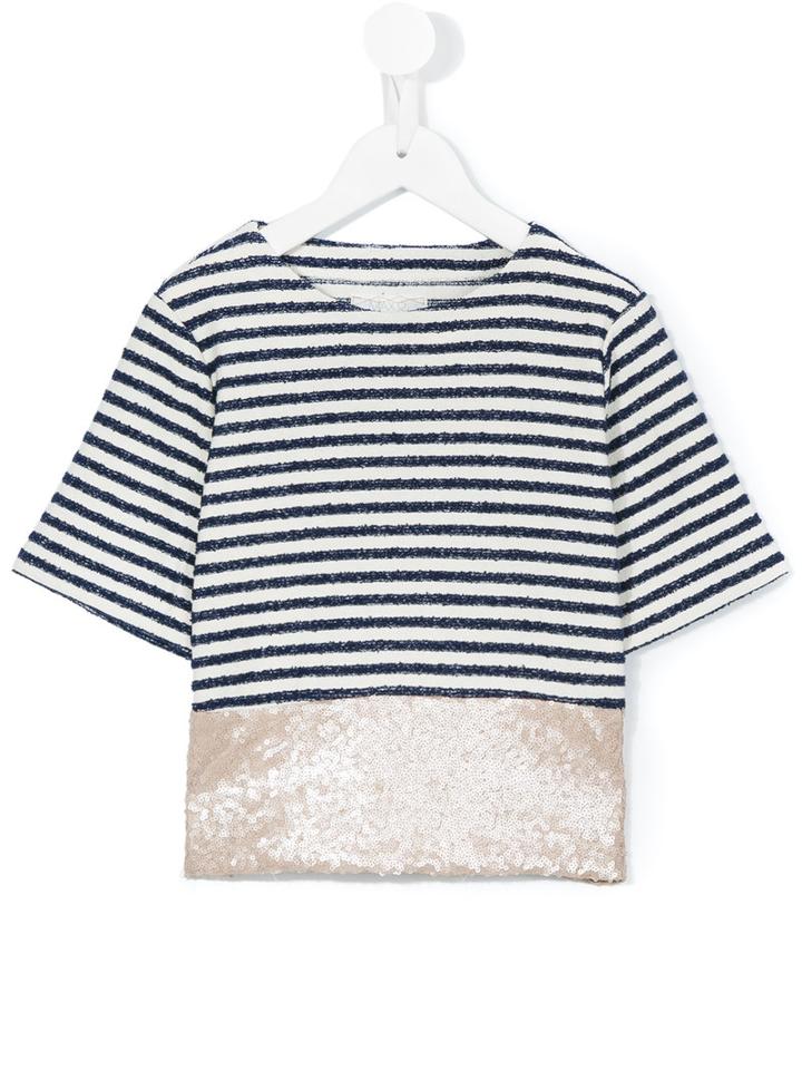 Max & Lola - Striped Top - Kids - Cotton/polyamide/polyacrylic - 10 Yrs, White