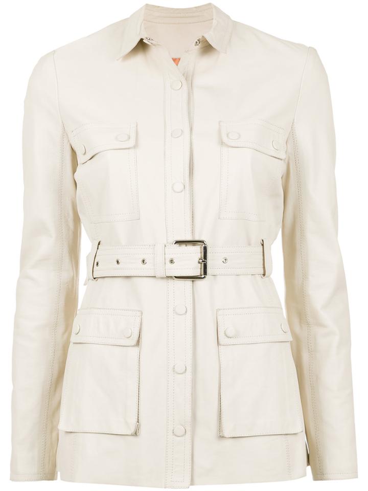 Nk Leather Trench Coat - Nude & Neutrals