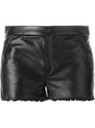Drome Frayed Edge Shorts, Women's, Size: Medium, Black, Leather/cupro
