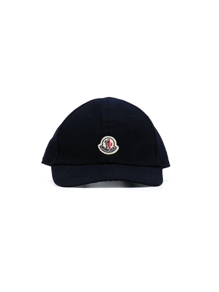 Moncler Kids Logo Patch Cap, Boy's, Size: 54 Cm, Blue