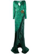 Raisavanessa Strass Embellished Maxi Dress - Green