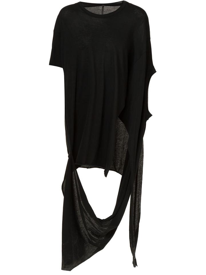 Barbara I Gongini Draped Asymmetric T-shirt