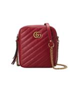 Gucci Gg Marmont Mini Shoulder Bag - Red
