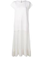 Agnona Layered Long Dress - White
