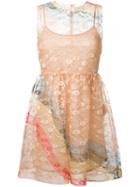 Red Valentino Sleeveless Floral Lace Dress