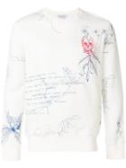 Alexander Mcqueen Letters From India Print Sweatshirt - White