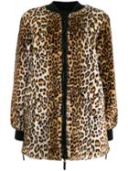 Ermanno Ermanno Leopard-print Coat - Brown