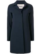 Herno Concealed Front Coat - Blue