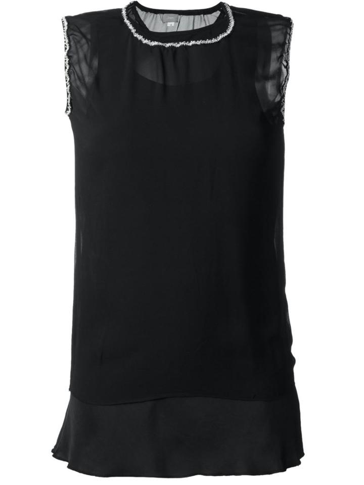 Jupe By Jackie Sheer Tank Top, Women's, Size: 1, Black, Silk