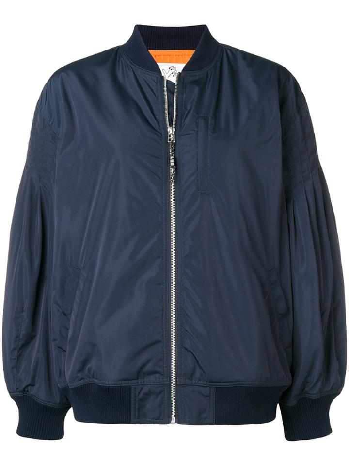 P.a.m. Classic Zipped Bomber Jacket - Blue
