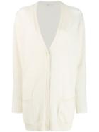 P.a.r.o.s.h. V-neck Longline Cardigan - White