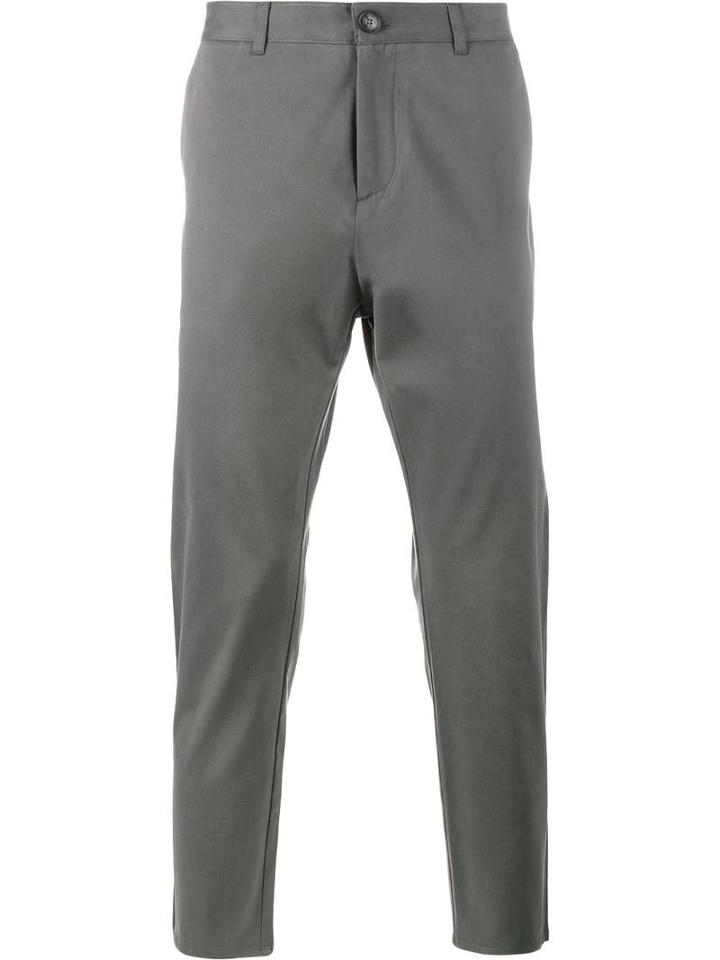 Lot78 Tuxedo Slouch Chinos, Men's, Size: 32, Grey, Cotton/spandex/elastane