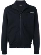 Z Zegna Logo Zipped Sweatshirt - Black