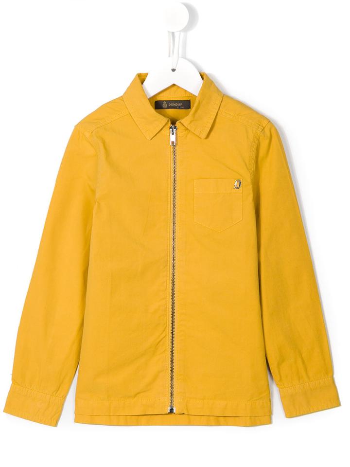 Dondup Kids Zipped Jacket, Boy's, Size: 10 Yrs, Yellow/orange
