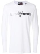 Plein Sport Logo Print Sports Top - White