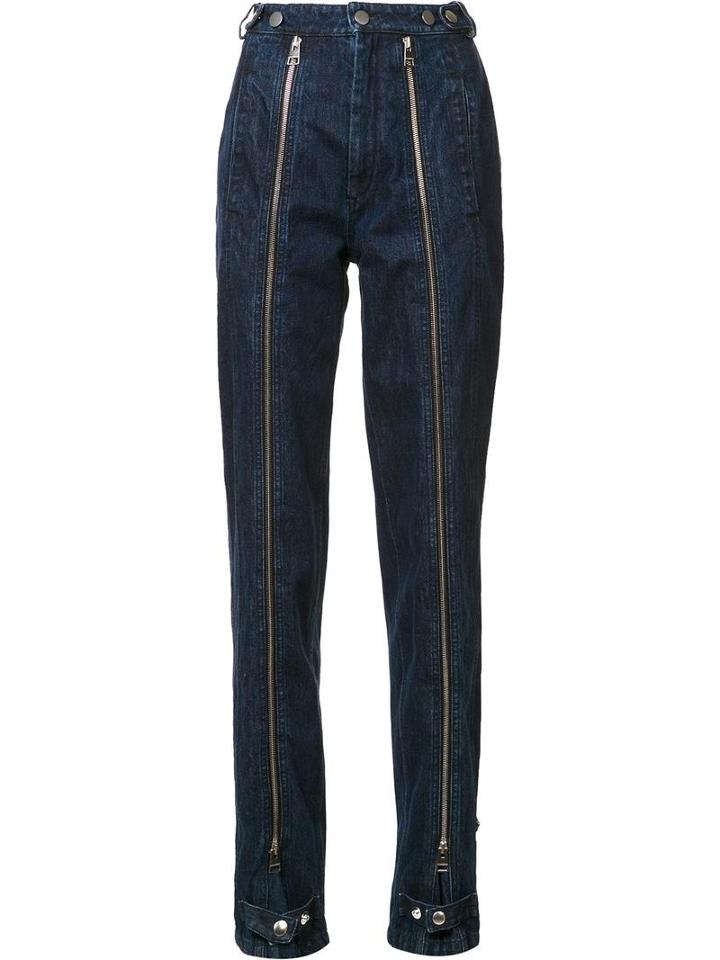 J.w.anderson Zipped Detailing Boyfriend Jeans, Women's, Size: 8, Blue, Cotton