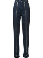 J.w.anderson Zipped Detailing Boyfriend Jeans, Women's, Size: 8, Blue, Cotton