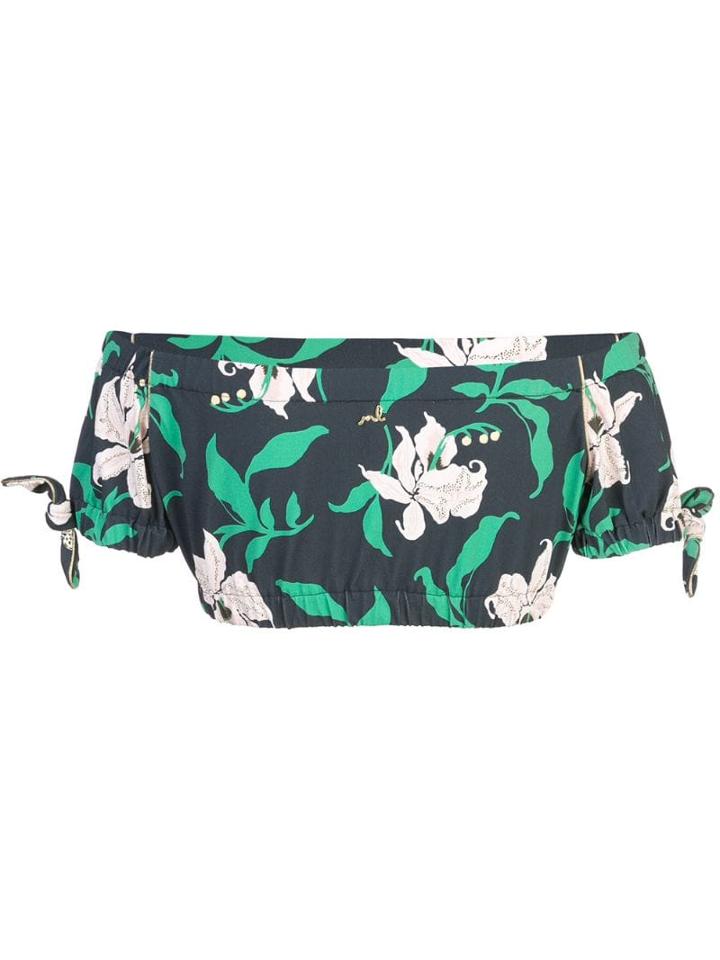 Morgan Lane Zoe Floral Beach Top - Black