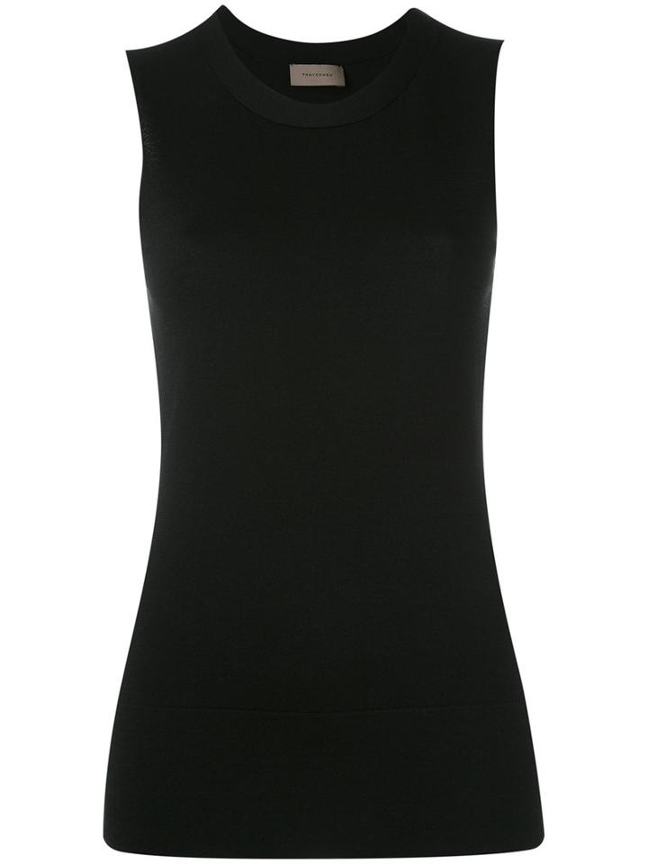 Tony Cohen - Fitted Top - Women - Nylon/rayon - 42, Blue, Nylon/rayon