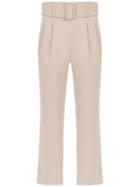 Egrey Belted Cropped Pants - Nude & Neutrals