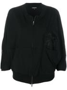 Ann Demeulemeester Embroidered Zip-up - Black