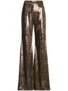 Halpern Sequin Embellished Flared Trousers - Metallic