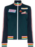 Mira Mikati Embroidered Patch Bomber Jacket - Green