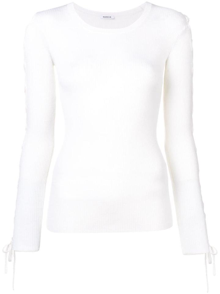 P.a.r.o.s.h. Lace-up Sleeve Jumper - White