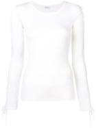 P.a.r.o.s.h. Lace-up Sleeve Jumper - White