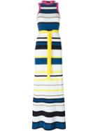Dsquared2 Striped Knit Maxi Dress, Women's, Size: Medium, White, Cotton