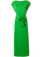 P.a.r.o.s.h. Long Tie Waist Dress - Green
