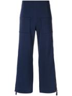 Gloria Coelho - Cropped Trousers - Women - Polyester/spandex/elastane - 44, Blue, Polyester/spandex/elastane