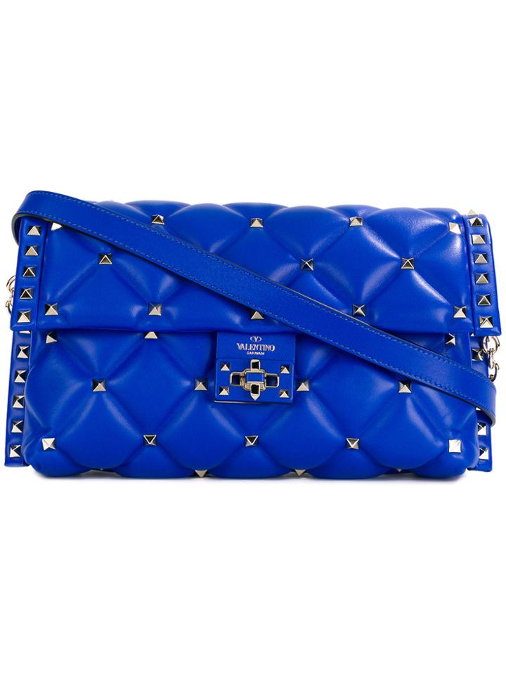 Valentino Quilted Rockstud Crossbody Bag - Blue