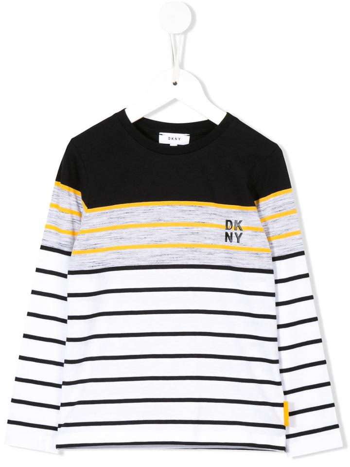 Dkny Kids - Striped Sweatshirt - Kids - Cotton - 4 Yrs, White