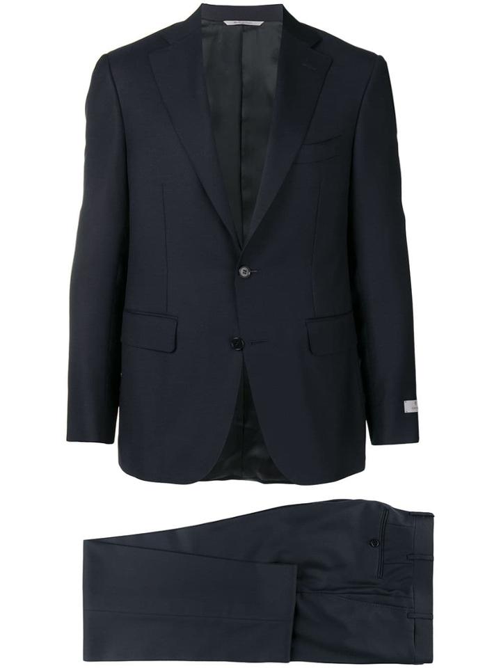 Canali Two Piece Slim-fitted Suit - Blue