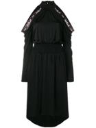 Gaelle Bonheur Cold-shoulder Flared Dress - Black