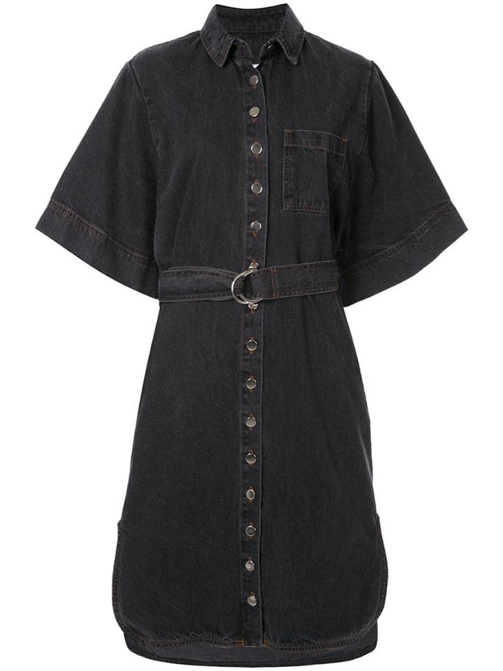 Tamuna Ingorokva Aiva Belted Denim Dress - Black