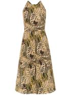 Andrea Marques Printed Sleeveless Dress - Nude & Neutrals