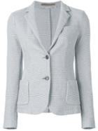 Eleventy Two Button Woven Blazer, Women's, Size: 46, Grey, Cotton