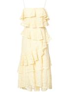 Rebecca Vallance Addison Ra Ra Midi Dress - Yellow & Orange