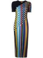 Missoni Ribbed Striped Sweater Dress, Women's, Size: 38, Black, Polyamide/wool