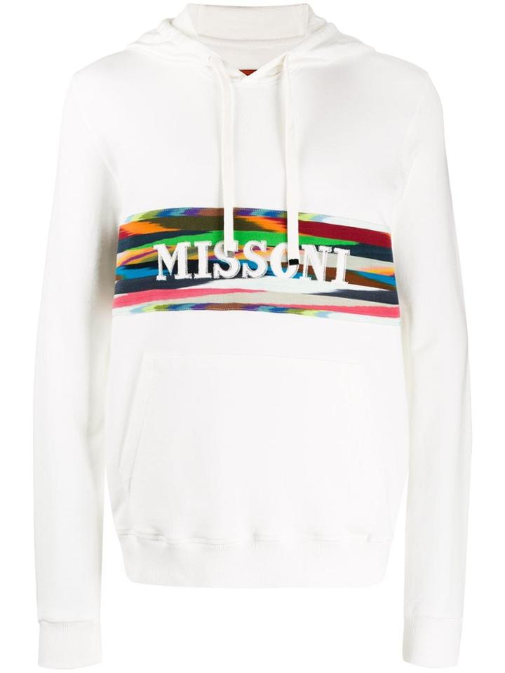 Missoni Engraved Logo Hoodie - White